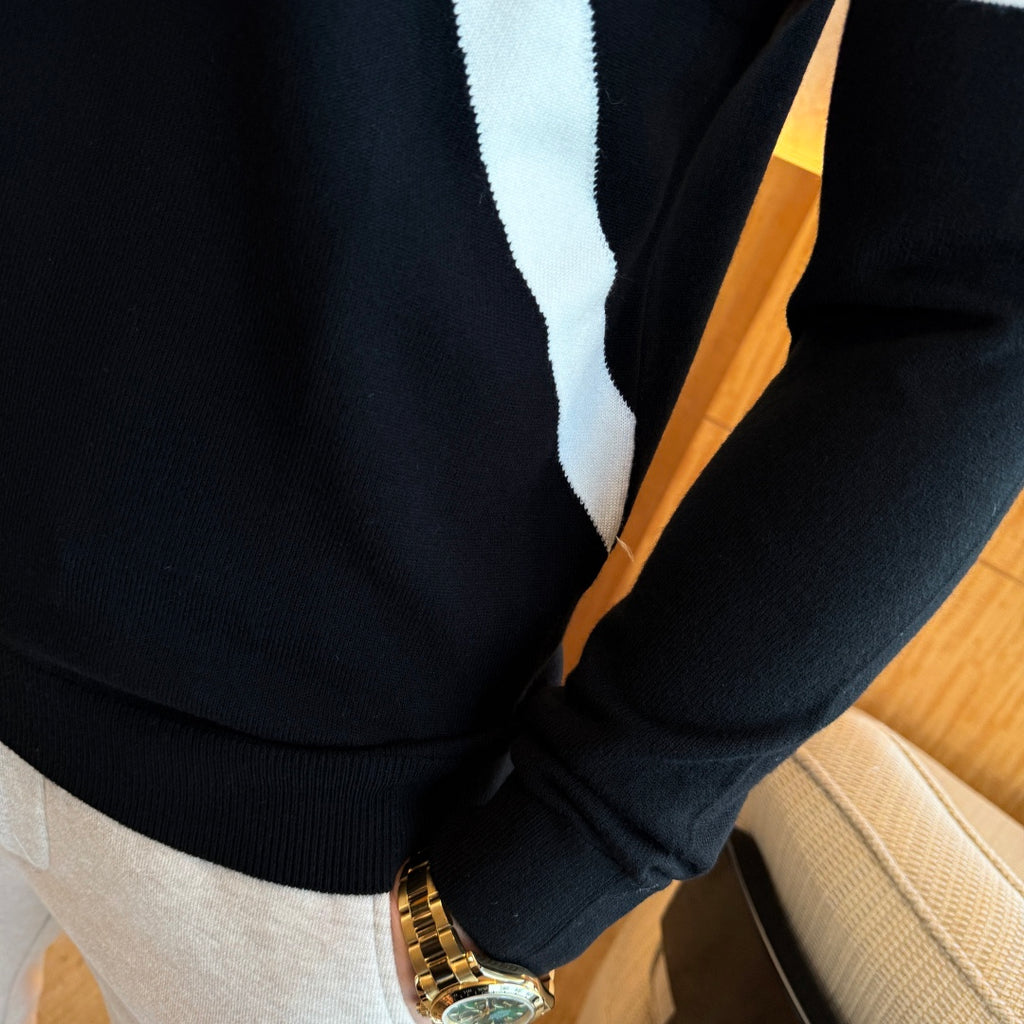 Moncler Colorblock Geometric Sweater