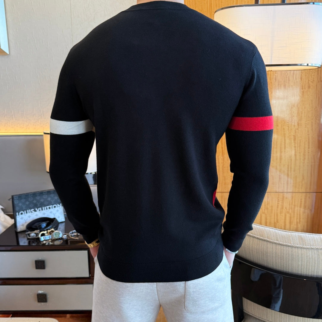 Moncler Colorblock Geometric Sweater