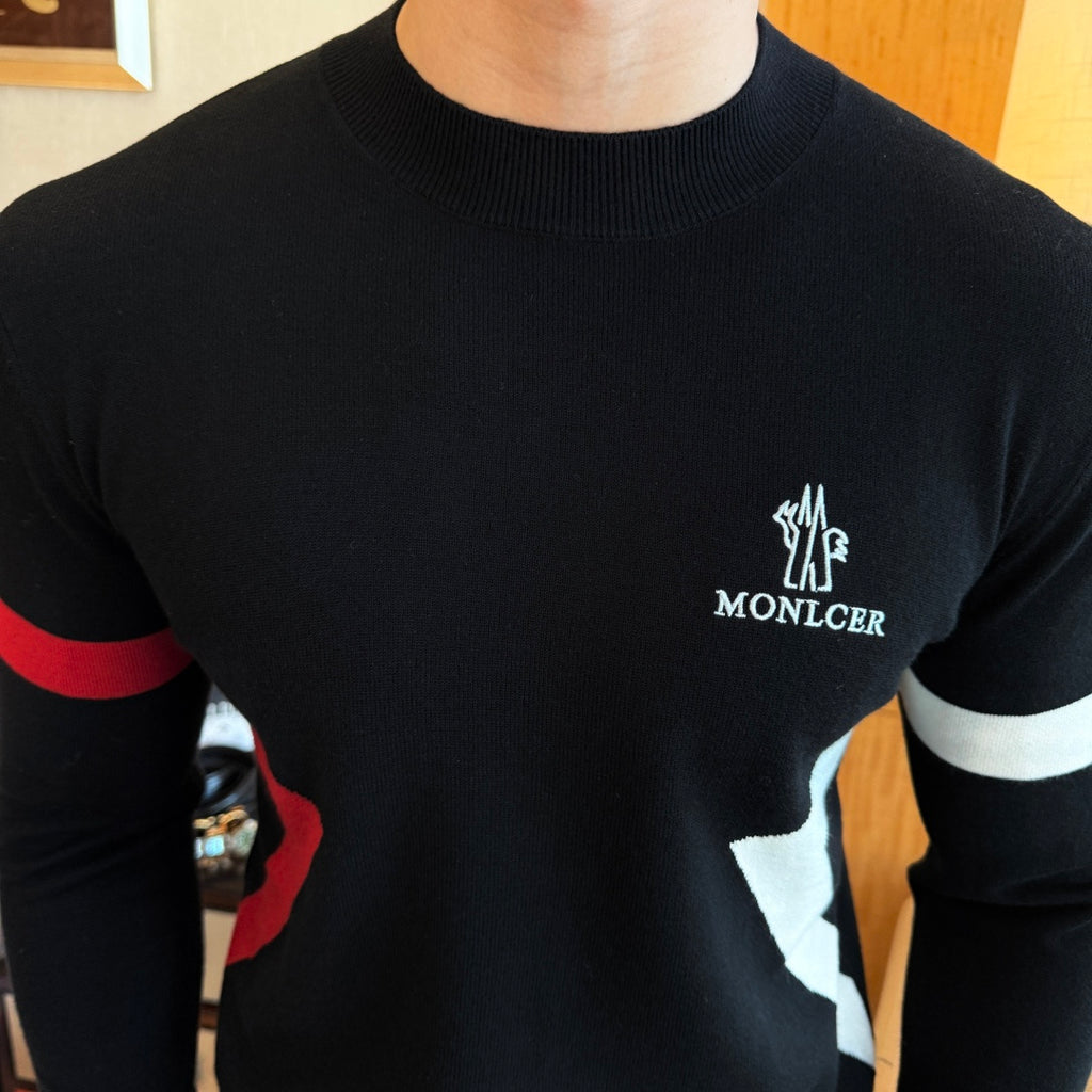 Moncler Colorblock Geometric Sweater