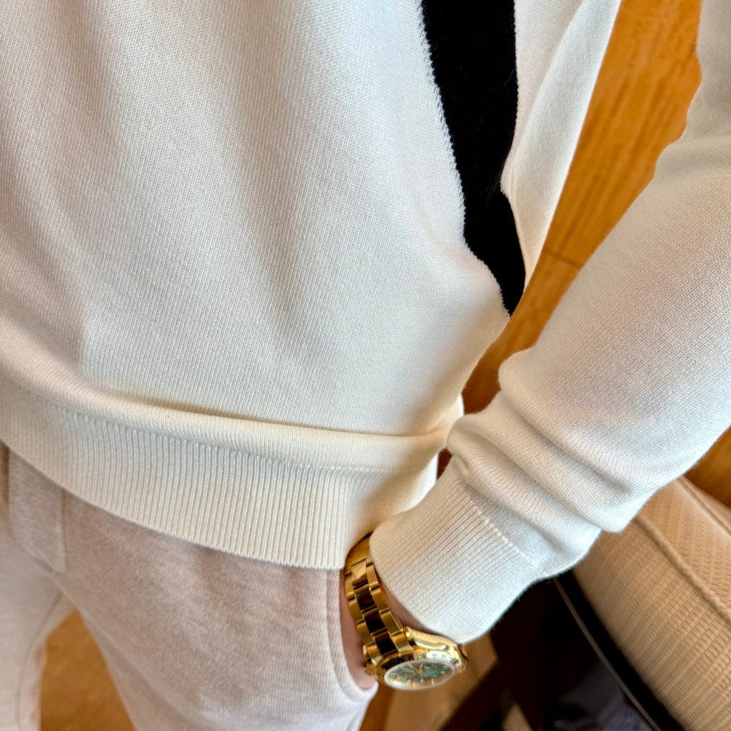 Moncler Colorblock Geometric Sweater