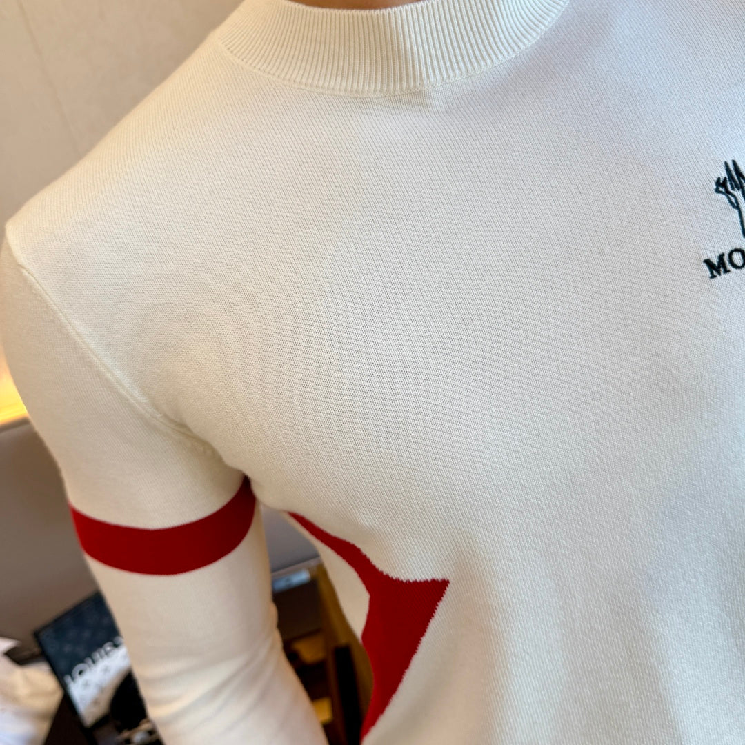 Moncler Colorblock Geometric Sweater