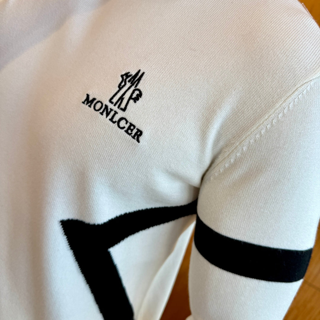 Moncler Colorblock Geometric Sweater