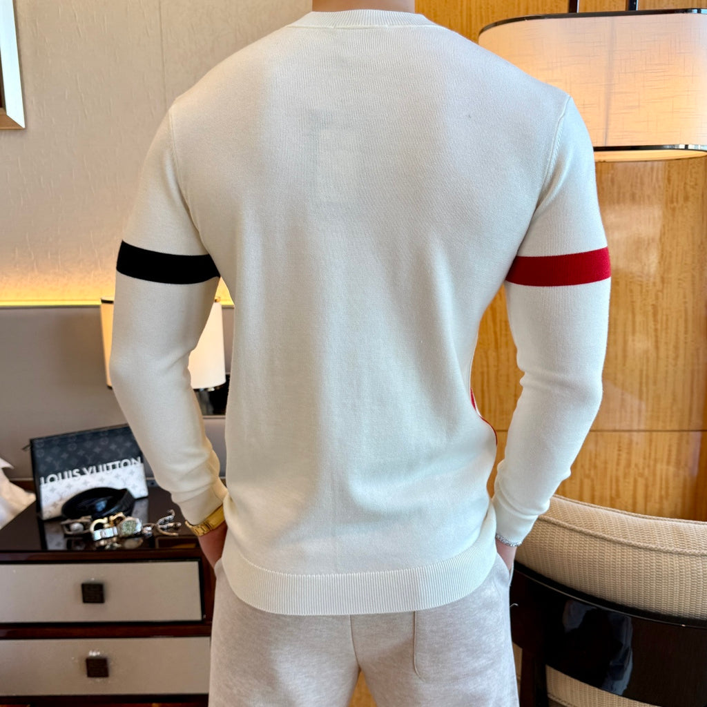 Moncler Colorblock Geometric Sweater