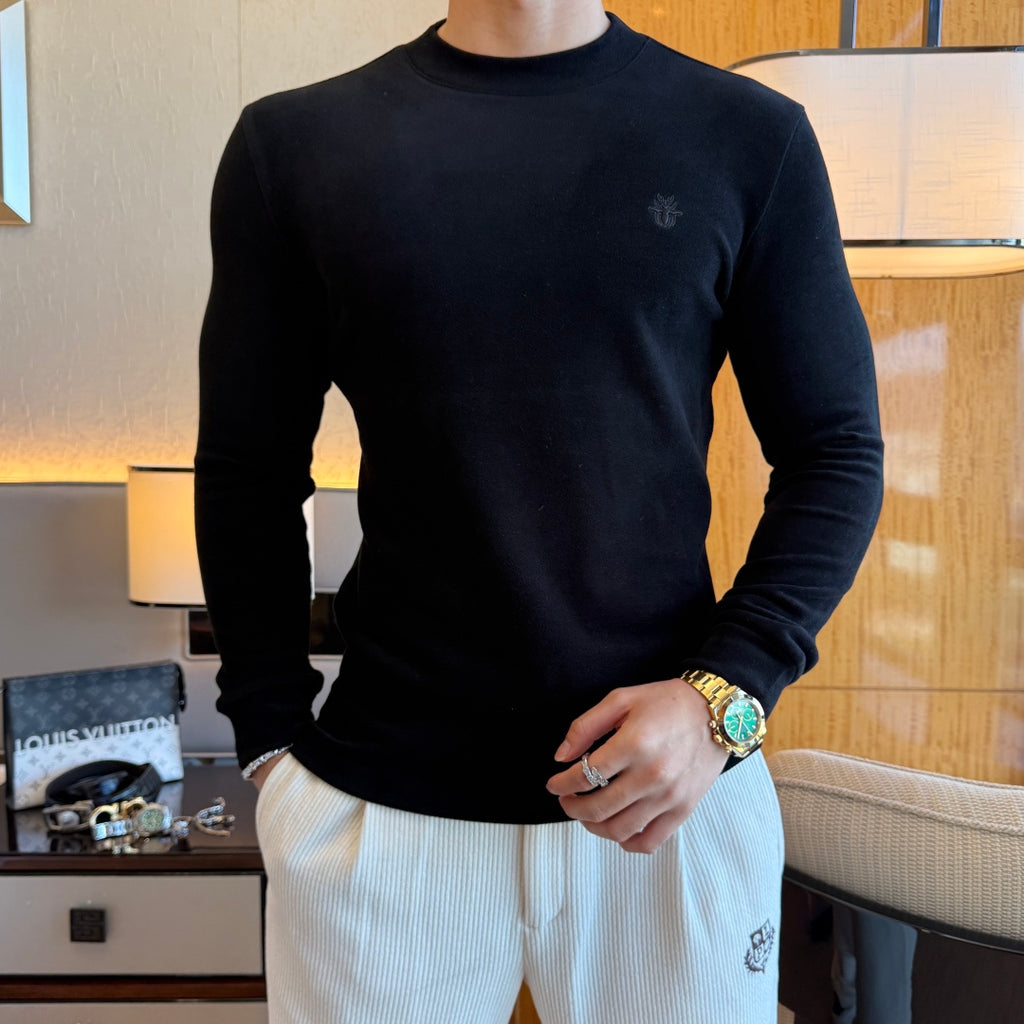 Dior Classic Embroidered Logo Sweater - Black