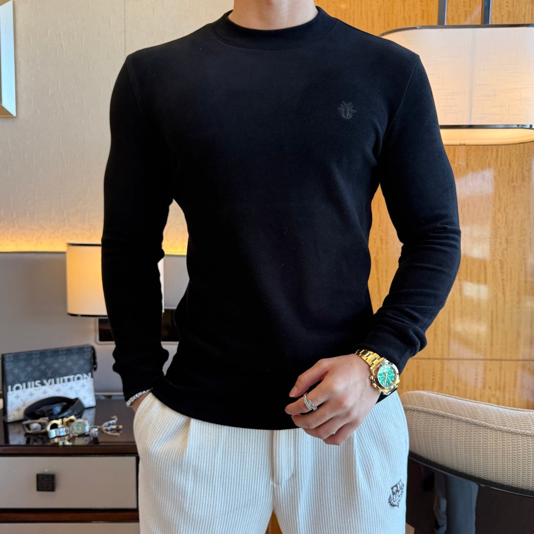 Dior Classic Embroidered Logo Sweater - Black