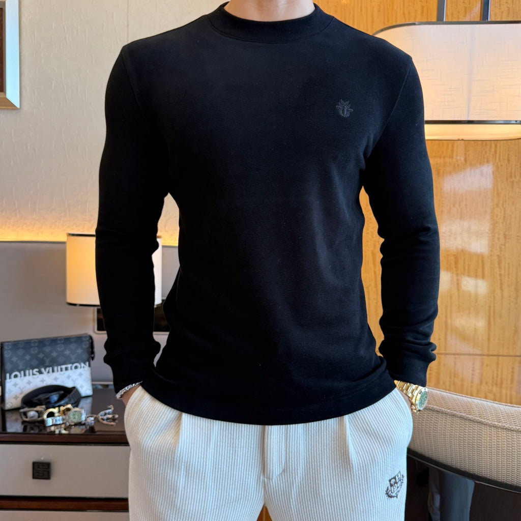 Dior Classic Embroidered Logo Sweater - Black