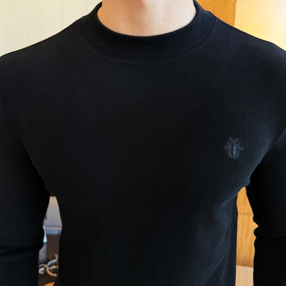 Dior Classic Embroidered Logo Sweater - Black