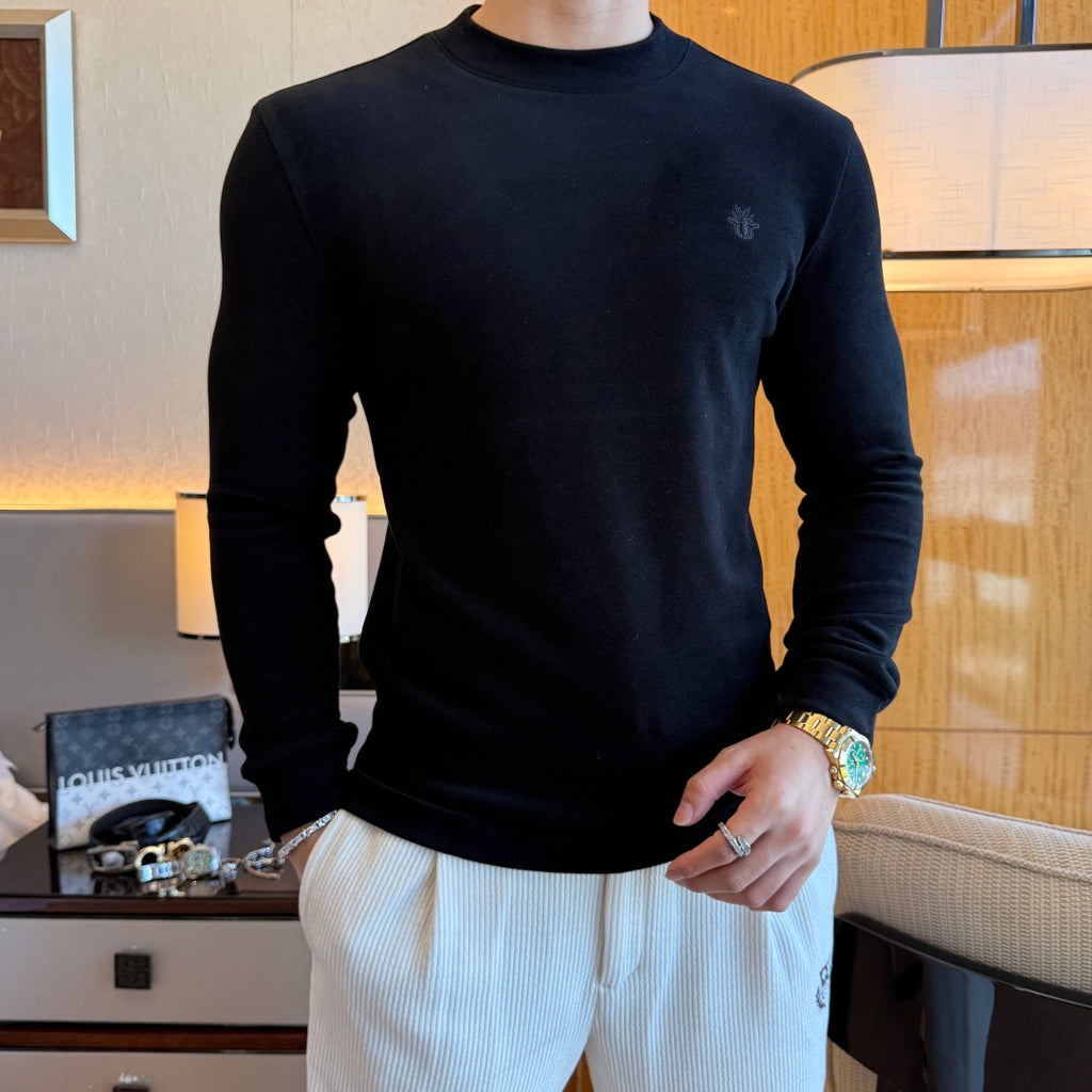Dior Classic Embroidered Logo Sweater - Black
