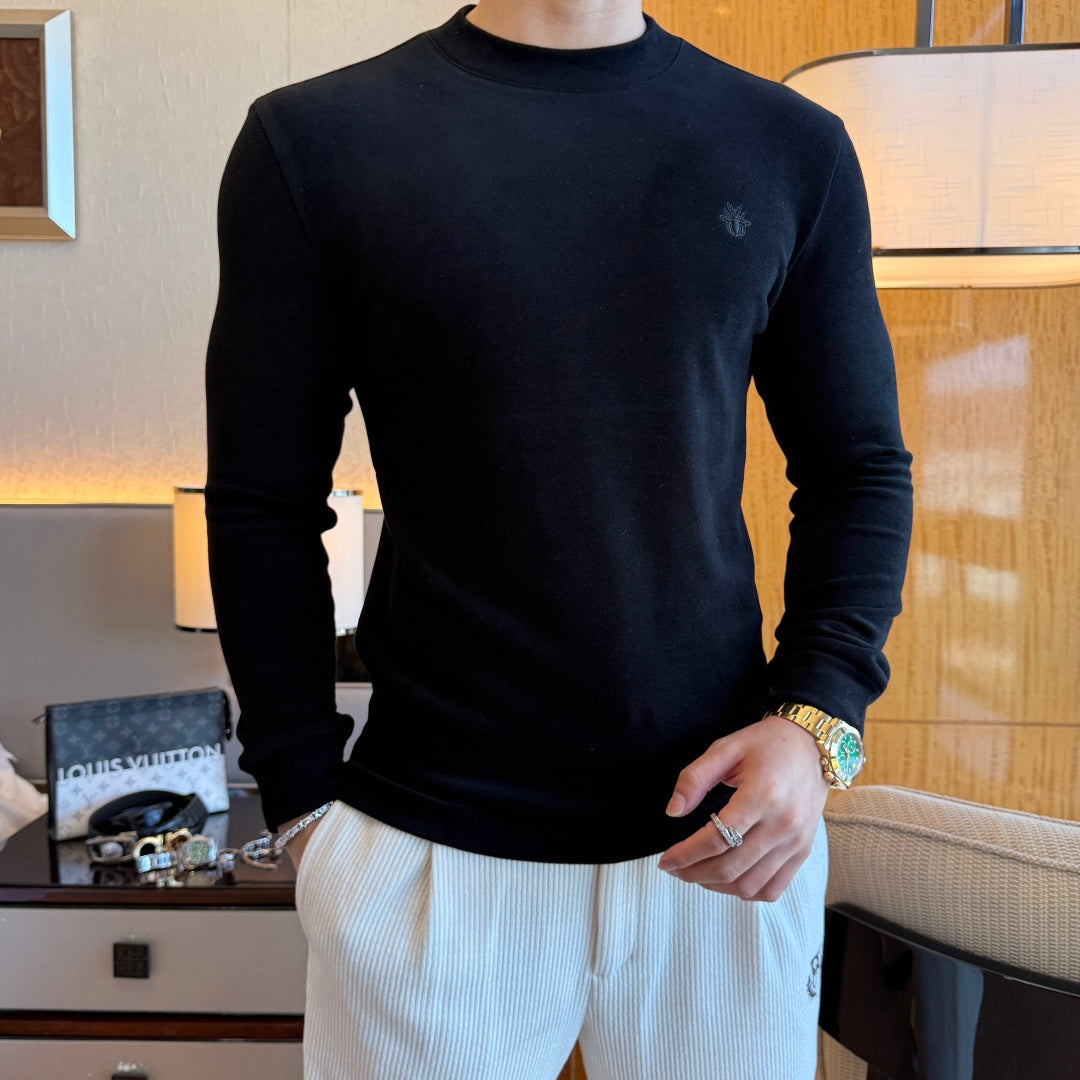 Dior Classic Embroidered Logo Sweater - Black
