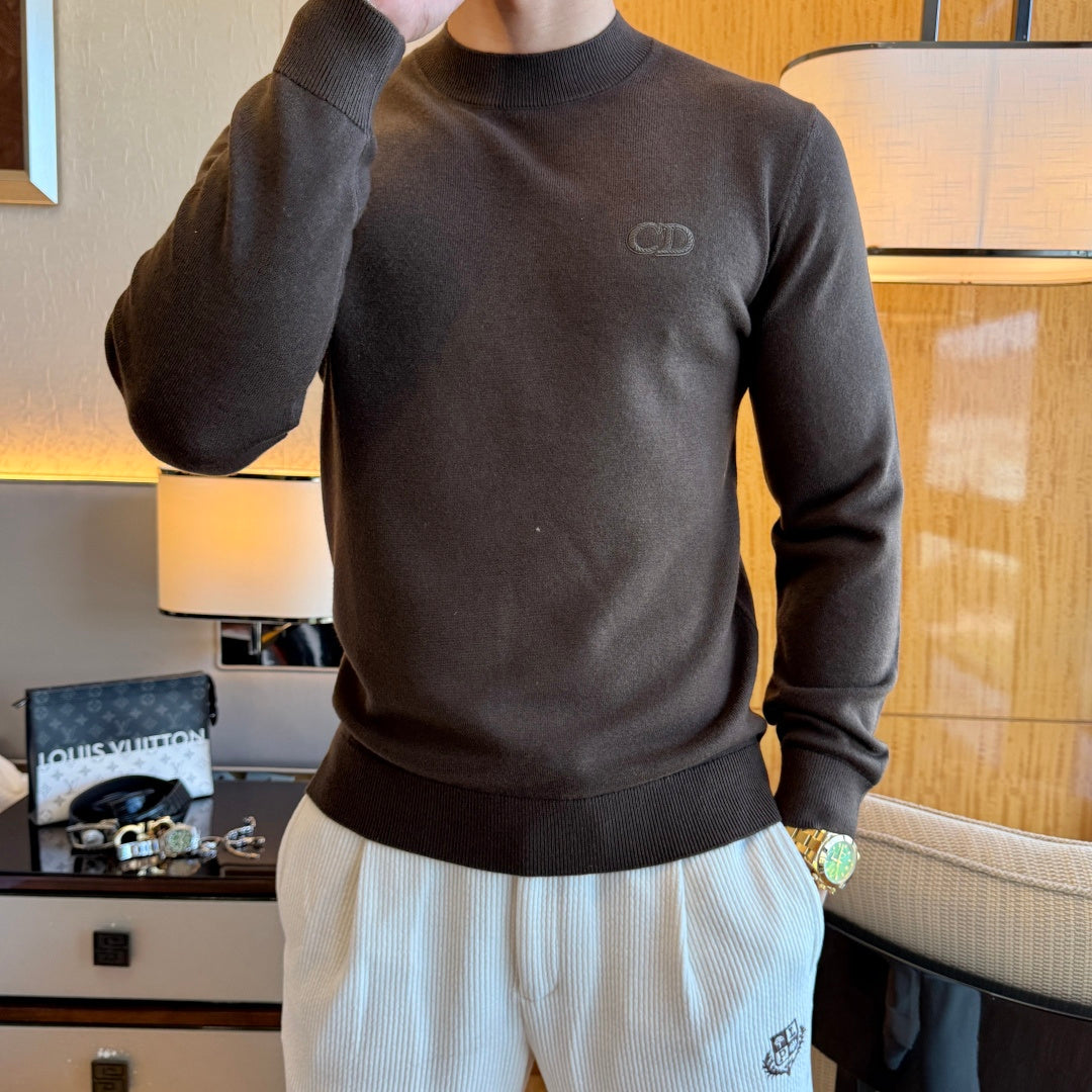 Dior CD Logo Bee Detail Sweater - Charcoal