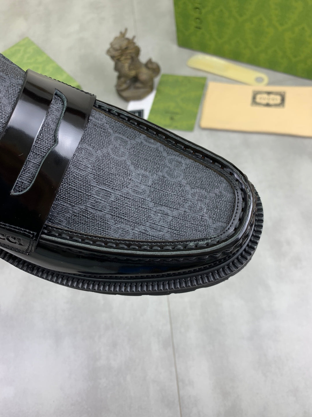 Gucci GG Monogram Platform Loafers Black