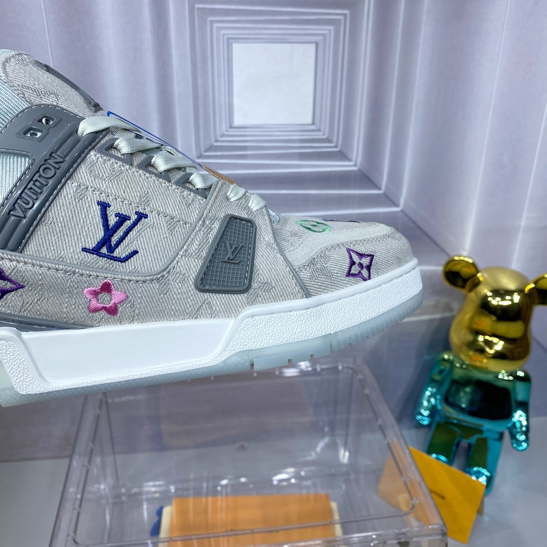 Louis Vuitton LV Trainer Sneaker - Grey/White Multicolor Monogram