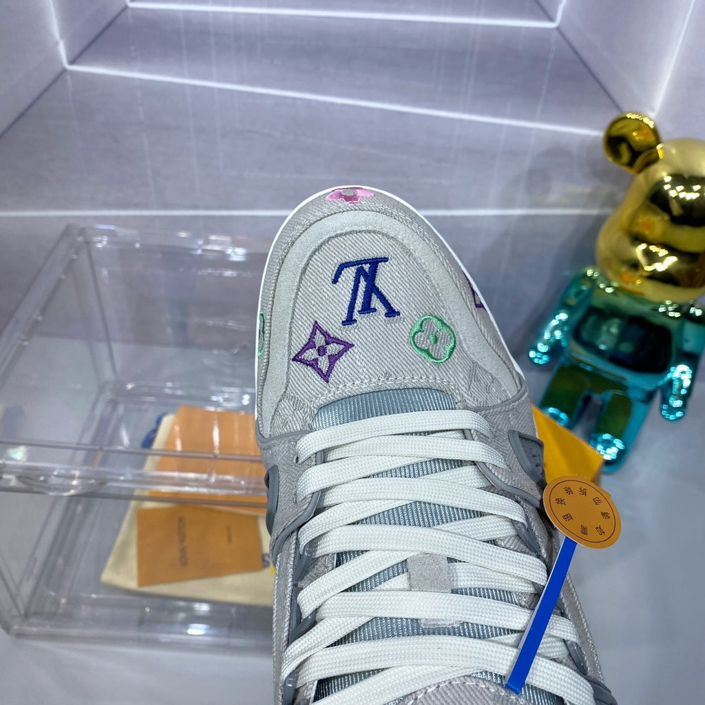 Louis Vuitton LV Trainer Sneaker - Grey/White Multicolor Monogram