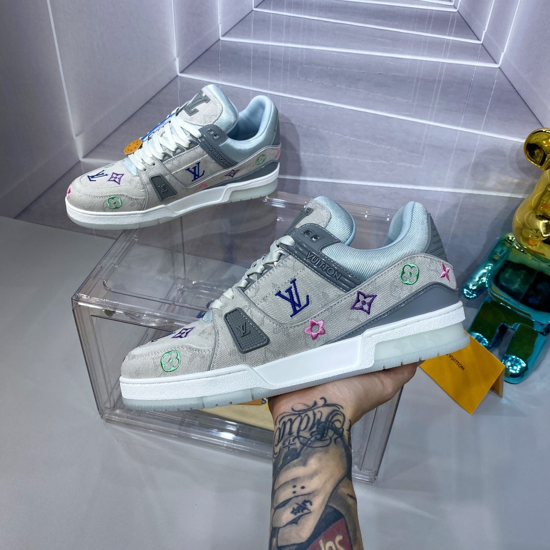 Louis Vuitton LV Trainer Sneaker - Grey/White Multicolor Monogram