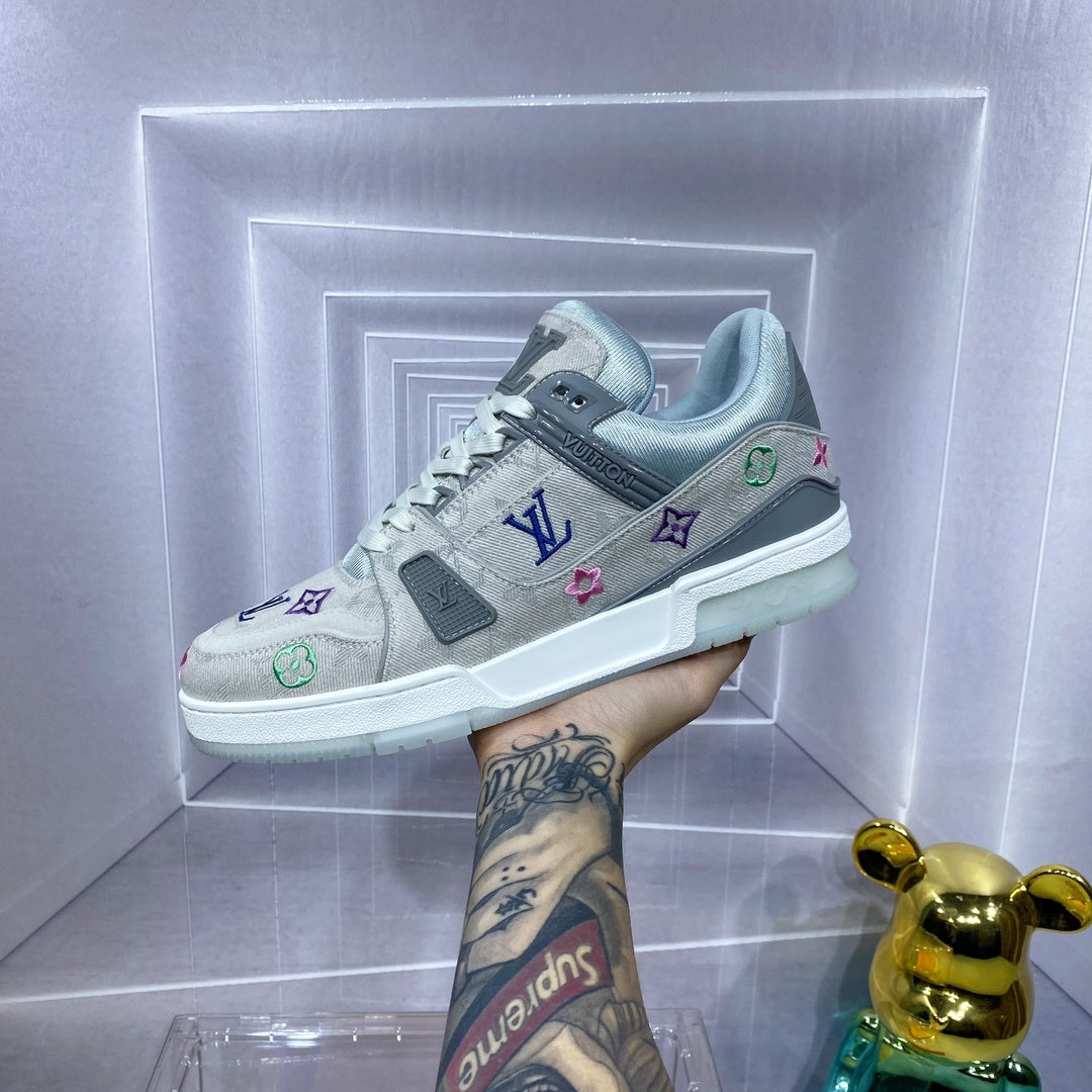 Louis Vuitton LV Trainer Sneaker - Grey/White Multicolor Monogram
