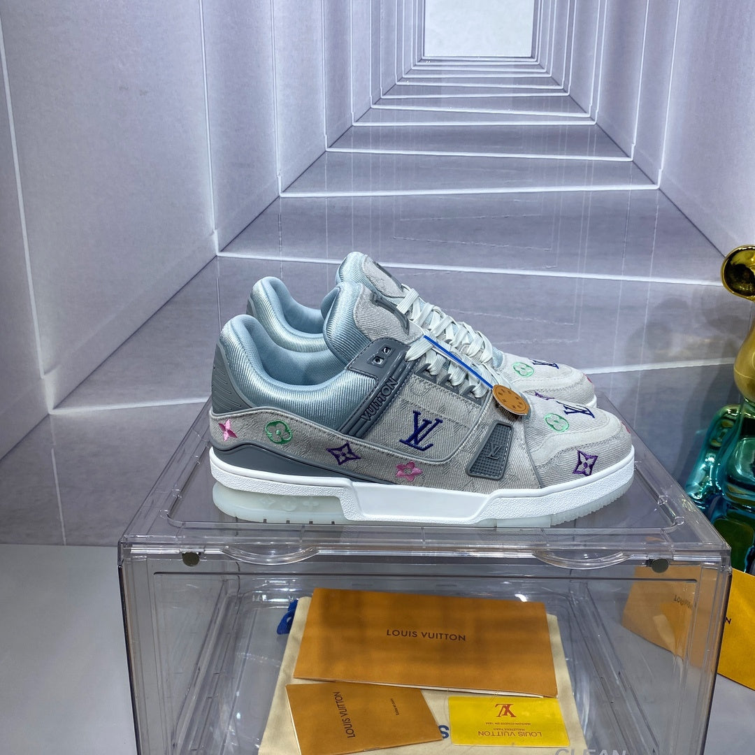 Louis Vuitton LV Trainer Sneaker - Grey/White Multicolor Monogram