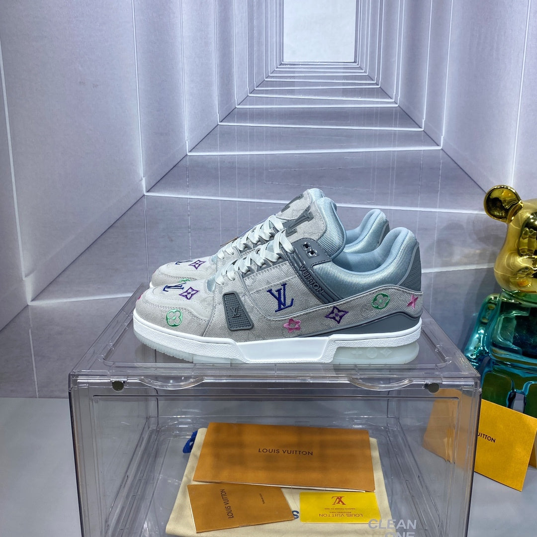 Louis Vuitton LV Trainer Sneaker - Grey/White Multicolor Monogram