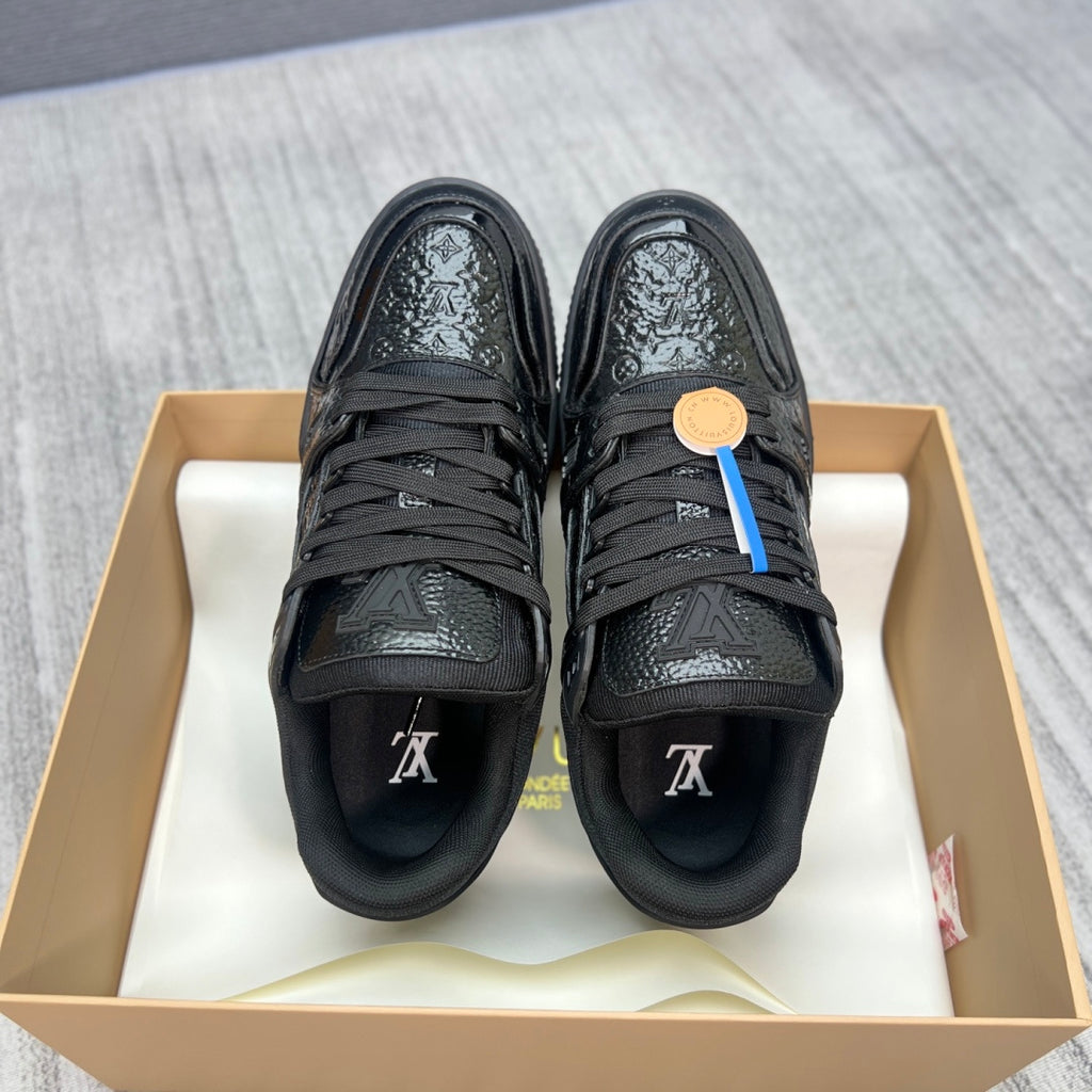Louis Vuitton LV Trainer Sneaker - All Black Patent
