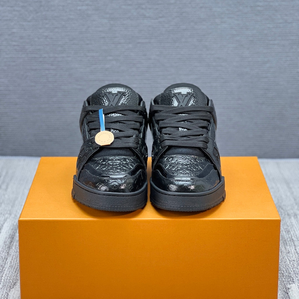 Louis Vuitton LV Trainer Sneaker - All Black Patent