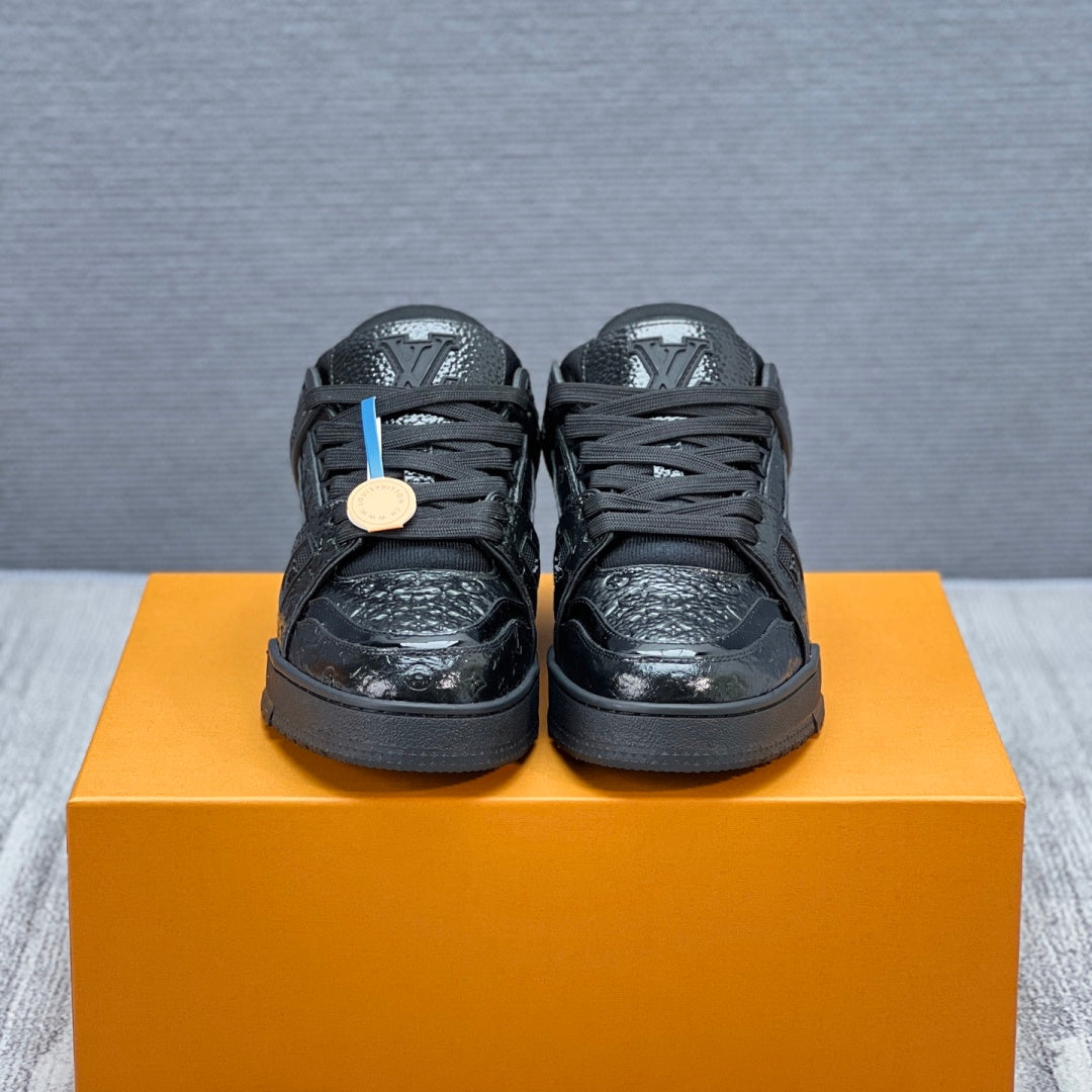 Louis Vuitton LV Trainer Sneaker - All Black Patent