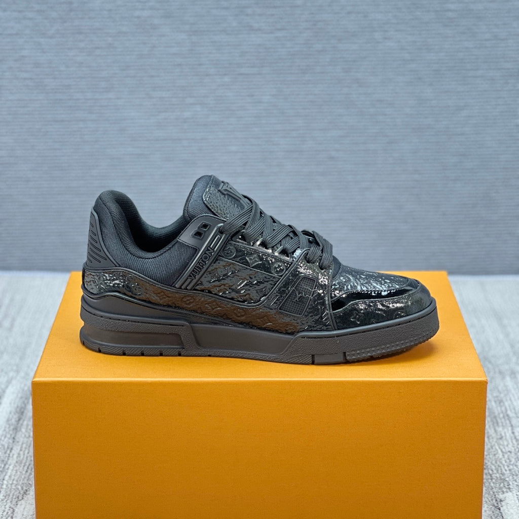 Louis Vuitton LV Trainer Sneaker - All Black Patent