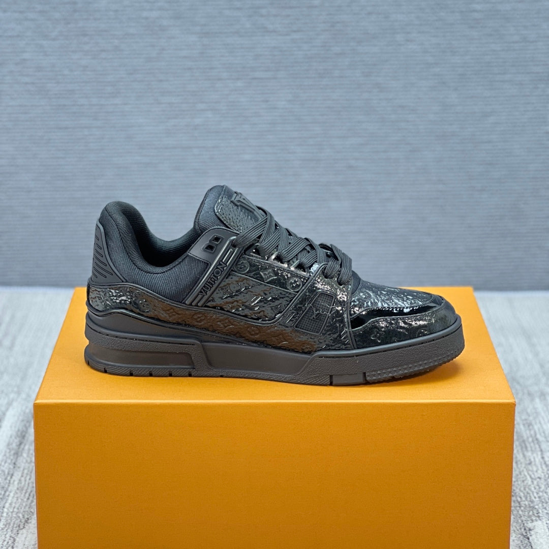 Louis Vuitton LV Trainer Sneaker - All Black Patent