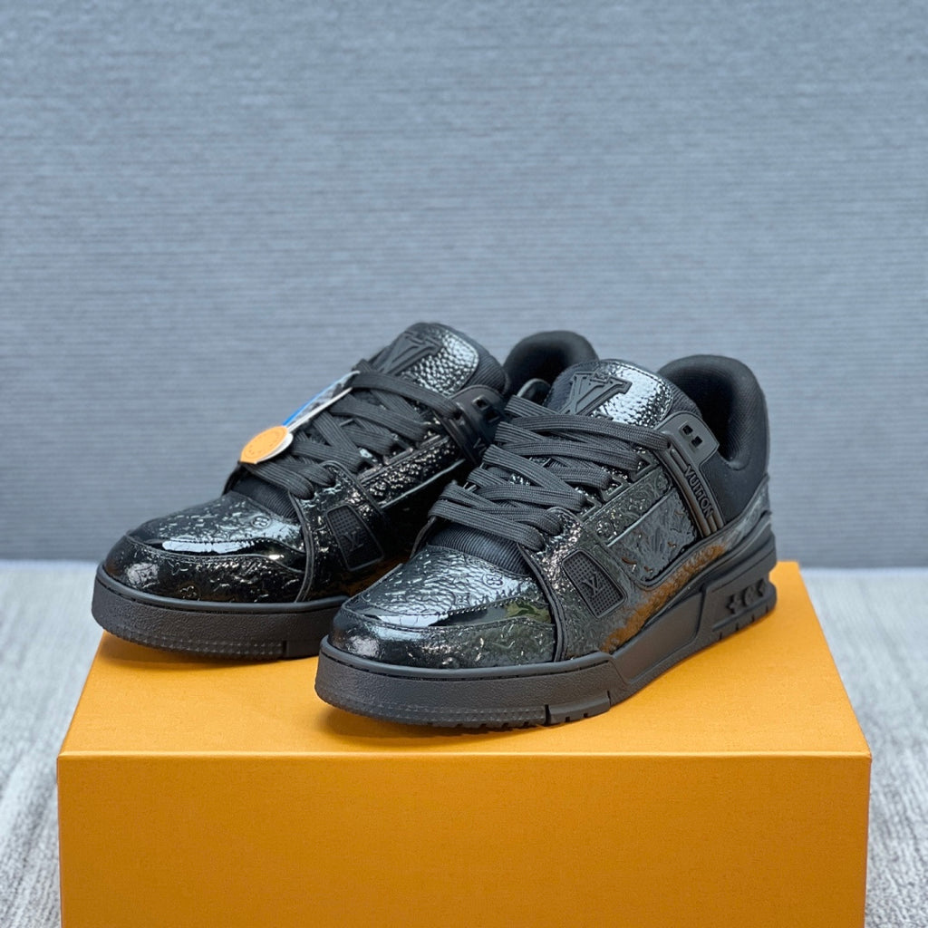 Louis Vuitton LV Trainer Sneaker - All Black Patent