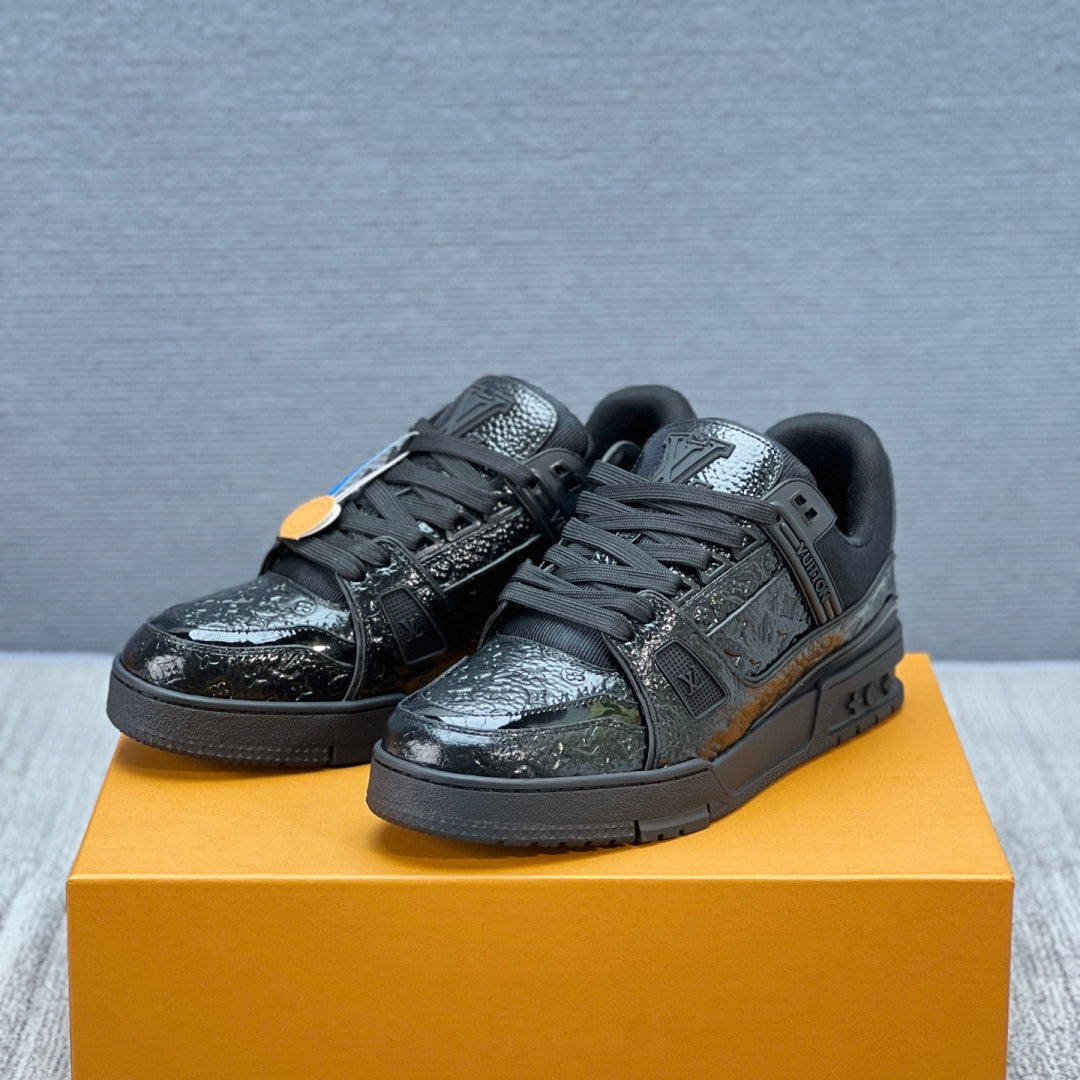 Louis Vuitton LV Trainer Sneaker - All Black Patent