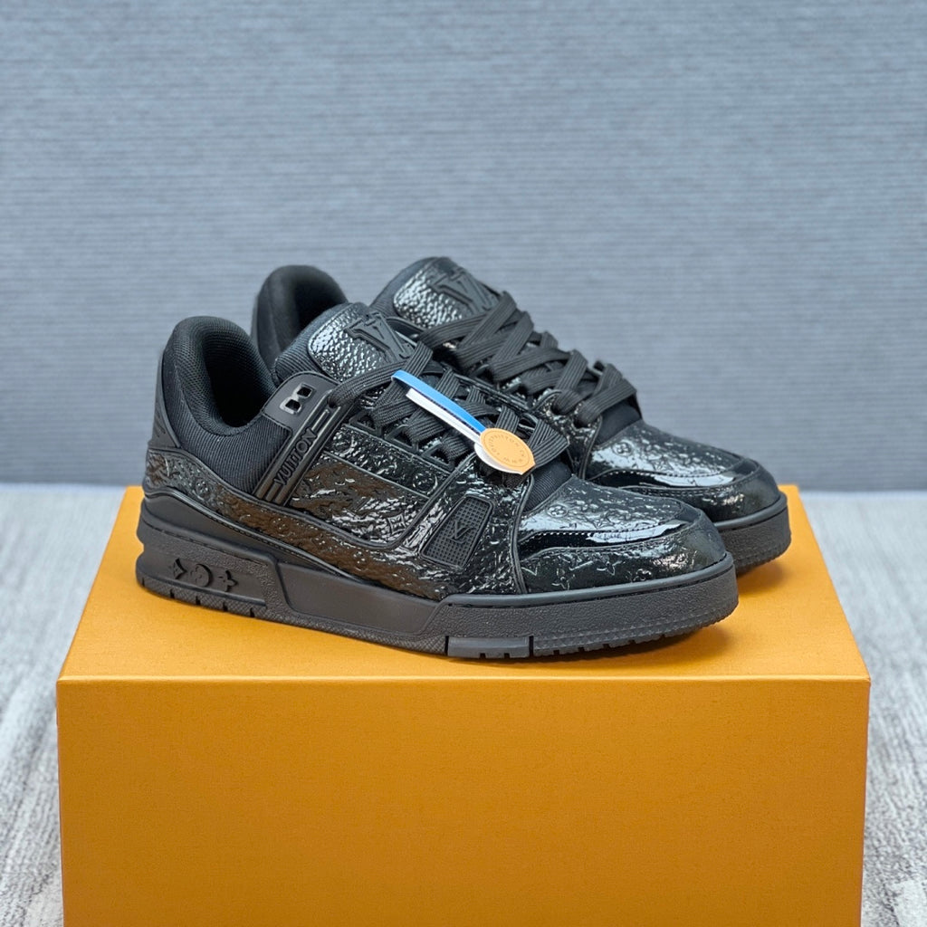Louis Vuitton LV Trainer Sneaker - All Black Patent