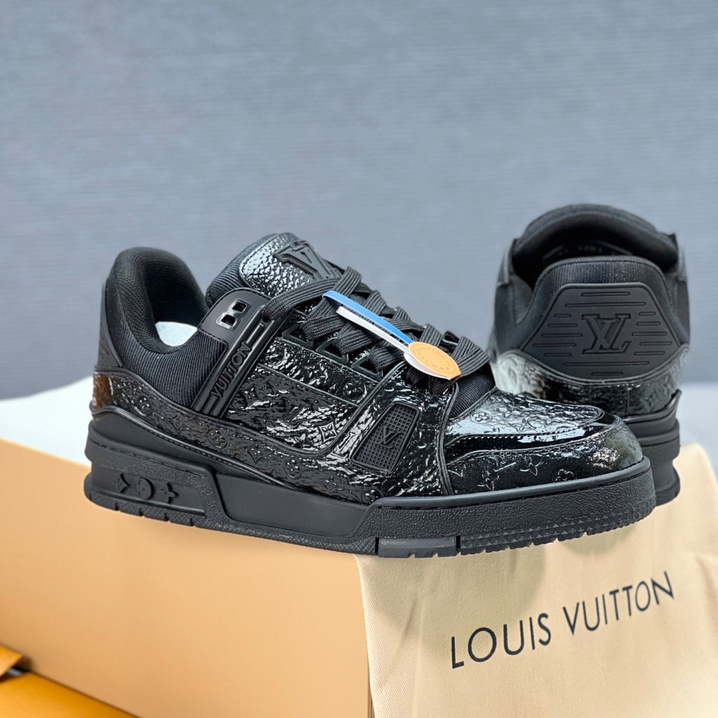 Louis Vuitton LV Trainer Sneaker - All Black Patent