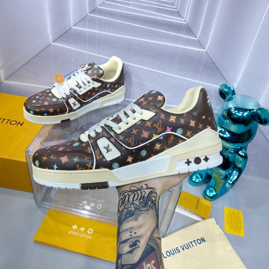 Louis Vuitton LV Trainer Sneaker - Brown/Cream Multicolor Monogram