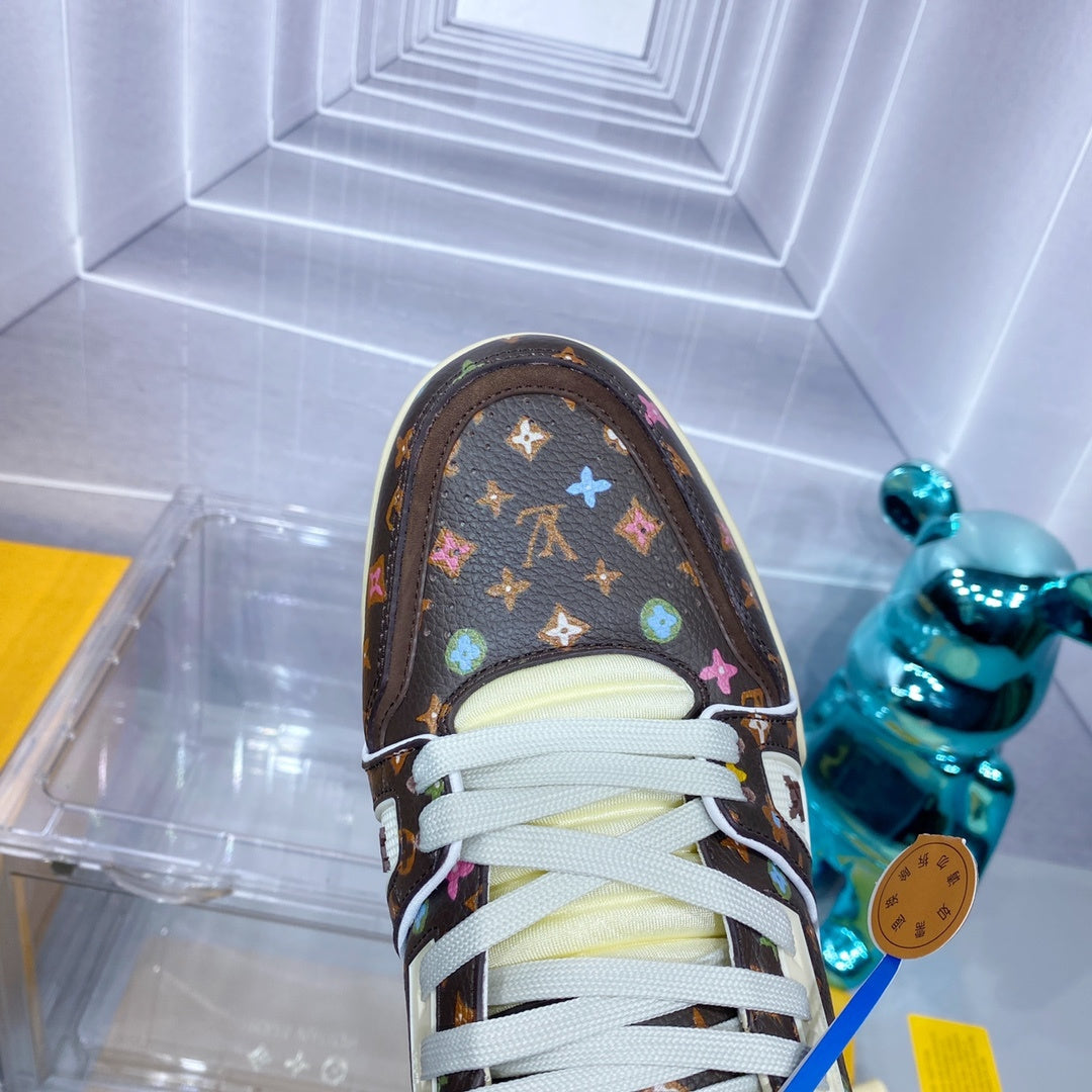 Louis Vuitton LV Trainer Sneaker - Brown/Cream Multicolor Monogram