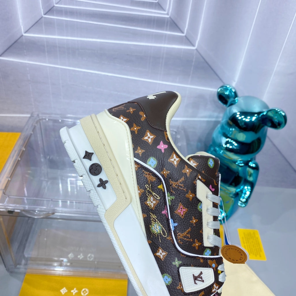 Louis Vuitton LV Trainer Sneaker - Brown/Cream Multicolor Monogram