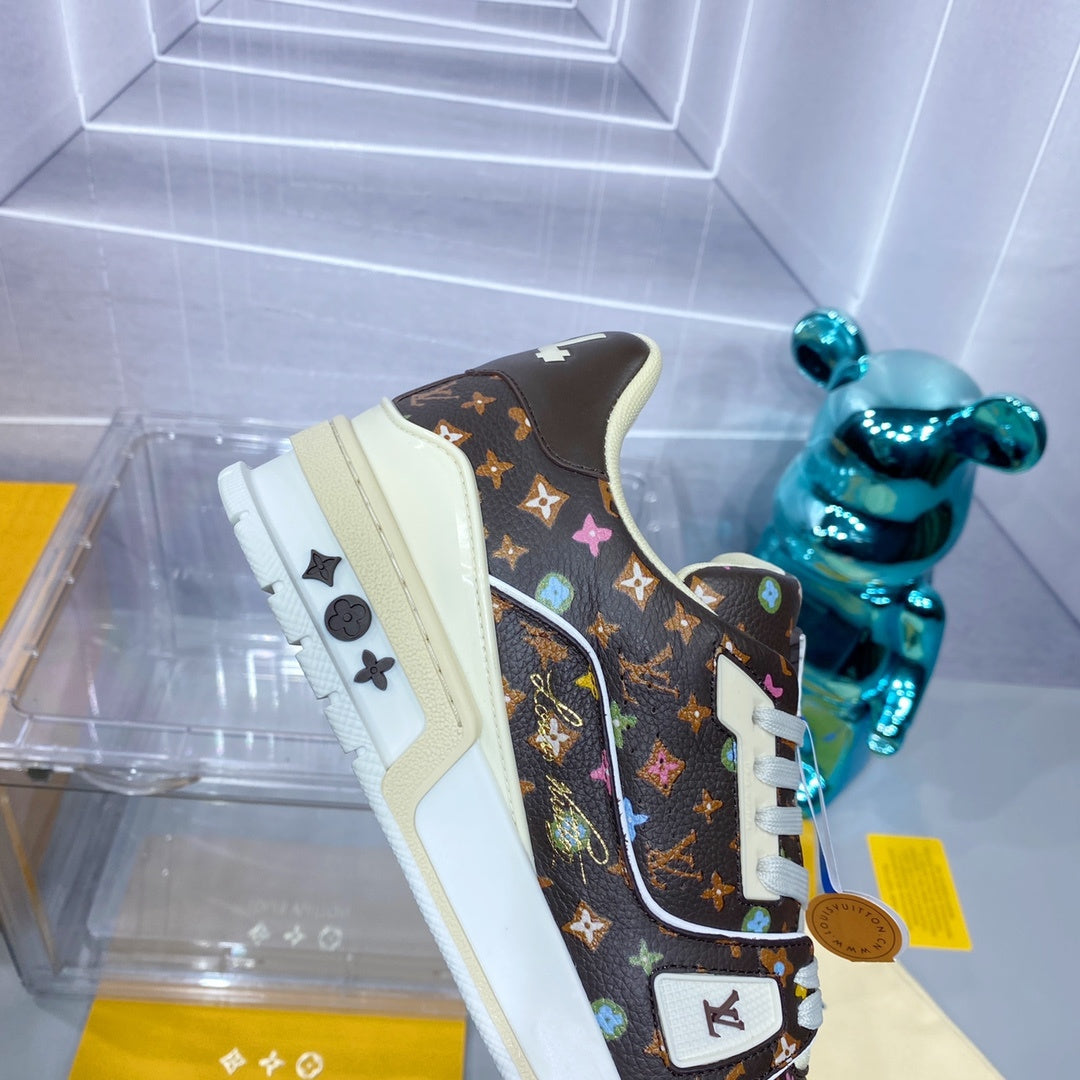Louis Vuitton LV Trainer Sneaker - Brown/Cream Multicolor Monogram