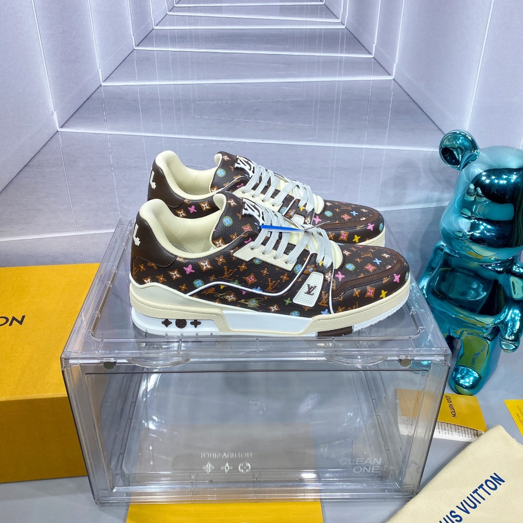 Louis Vuitton LV Trainer Sneaker - Brown/Cream Multicolor Monogram
