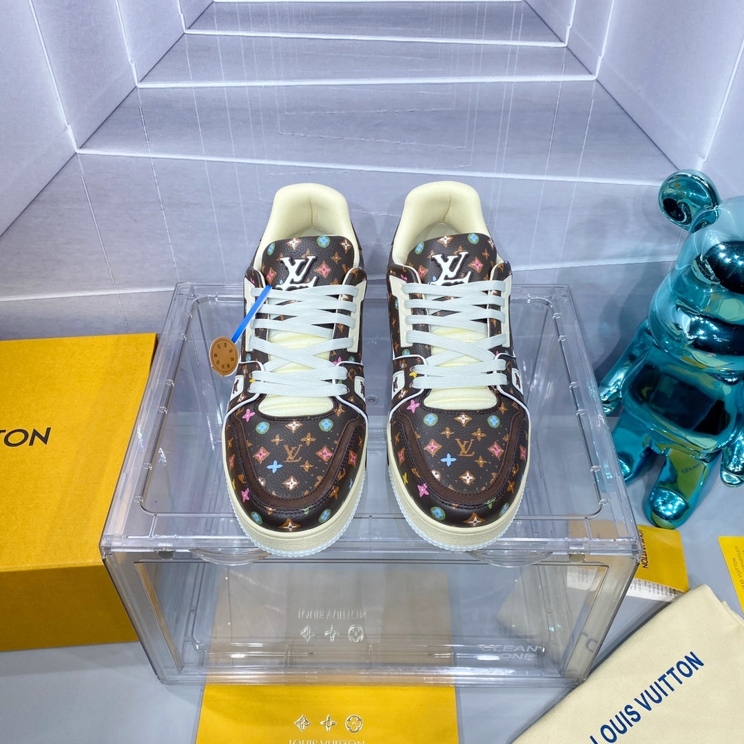Louis Vuitton LV Trainer Sneaker - Brown/Cream Multicolor Monogram