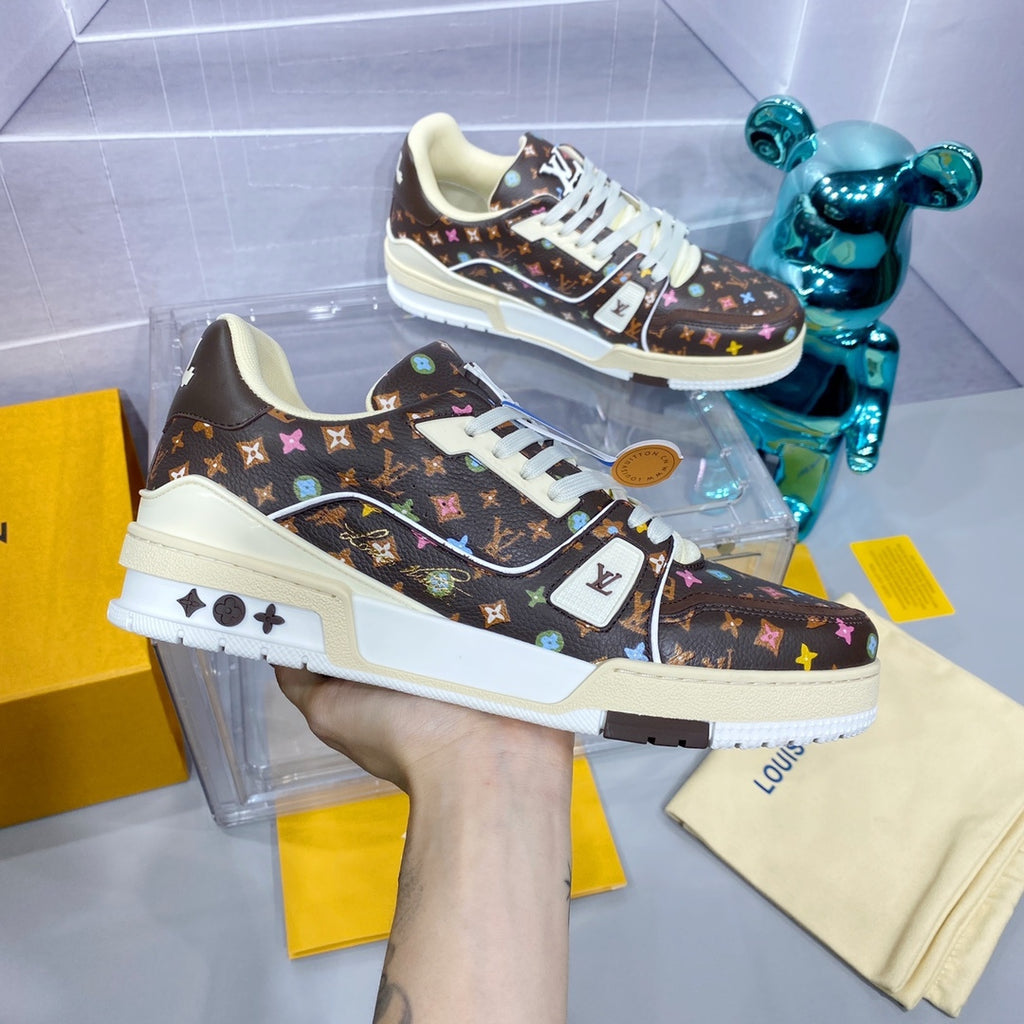 Louis Vuitton LV Trainer Sneaker - Brown/Cream Multicolor Monogram