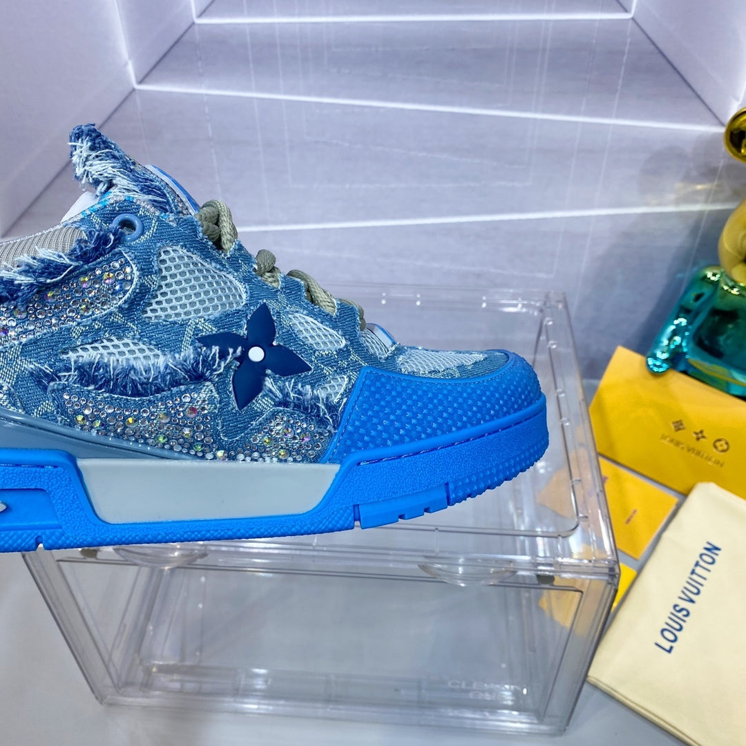 Louis Vuitton LV Ollie Sneaker - Blue Denim Paisley