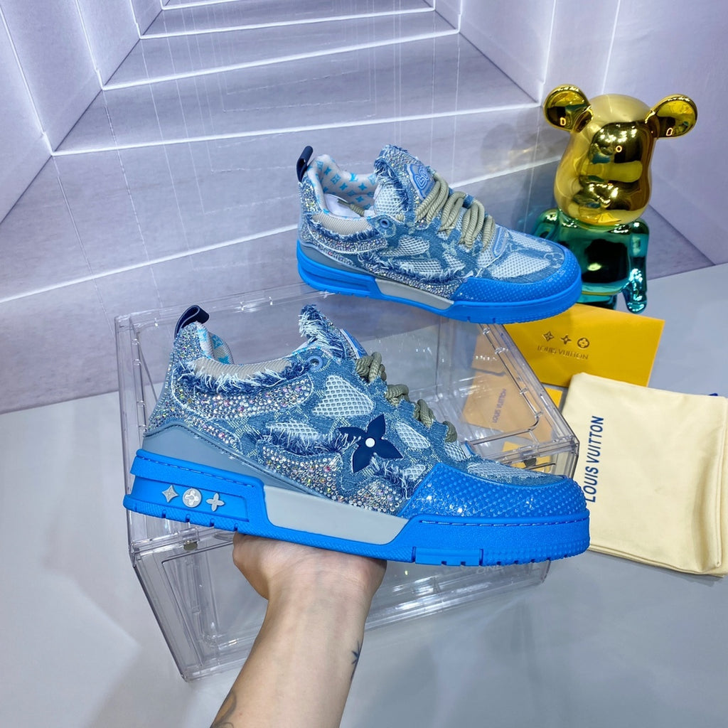 Louis Vuitton LV Ollie Sneaker - Blue Denim Paisley