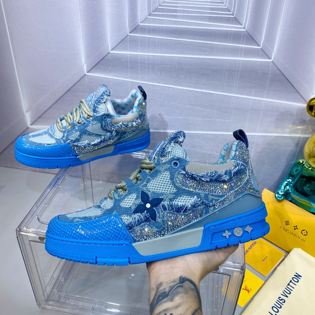 Louis Vuitton LV Ollie Sneaker - Blue Denim Paisley