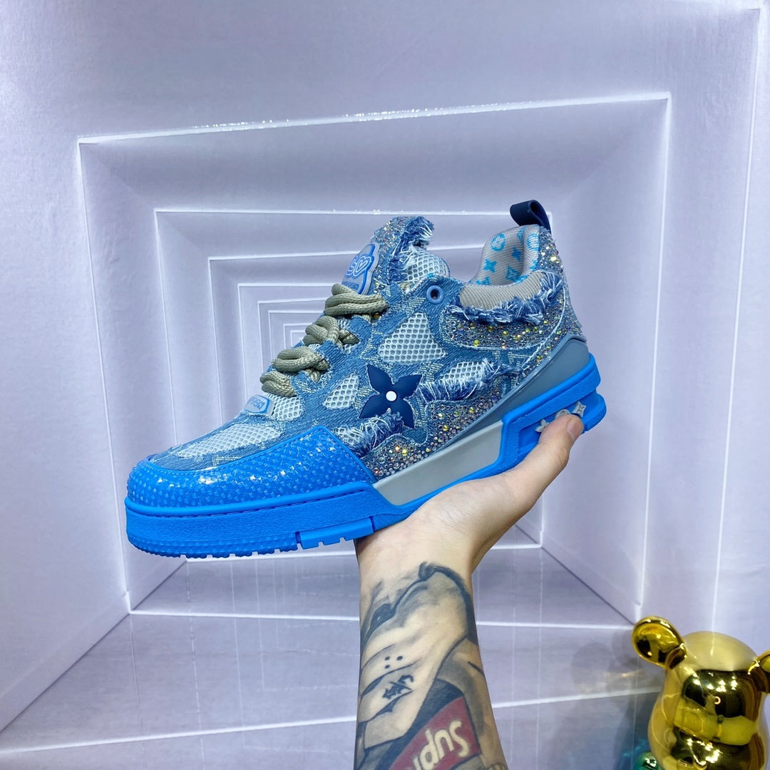 Louis Vuitton LV Ollie Sneaker - Blue Denim Paisley