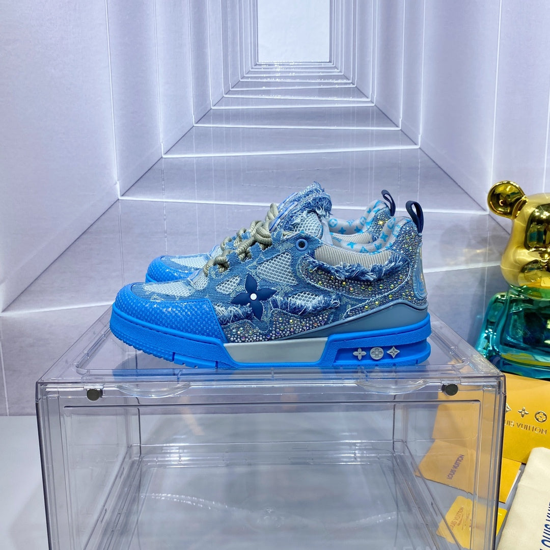Louis Vuitton LV Ollie Sneaker - Blue Denim Paisley