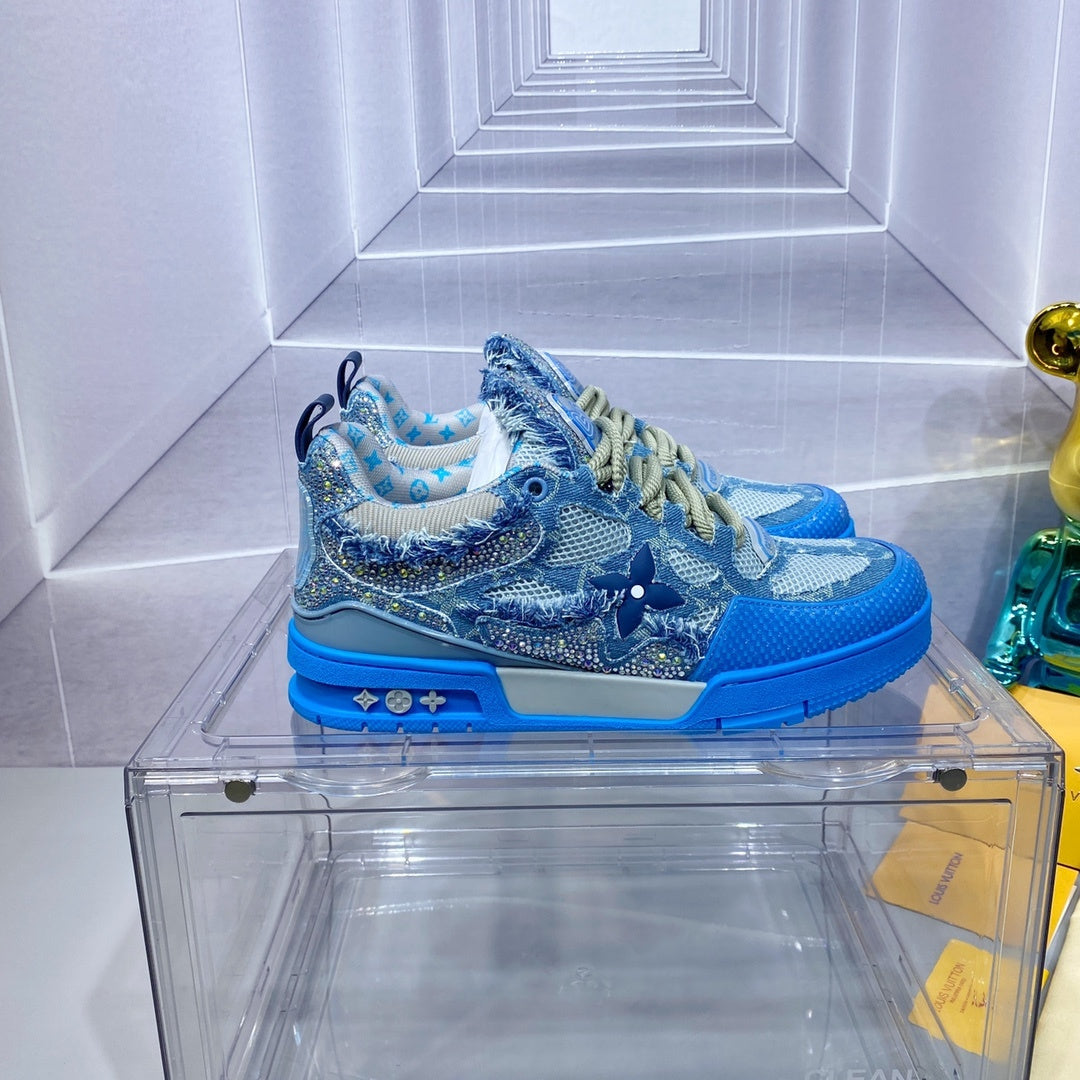 Louis Vuitton LV Ollie Sneaker - Blue Denim Paisley