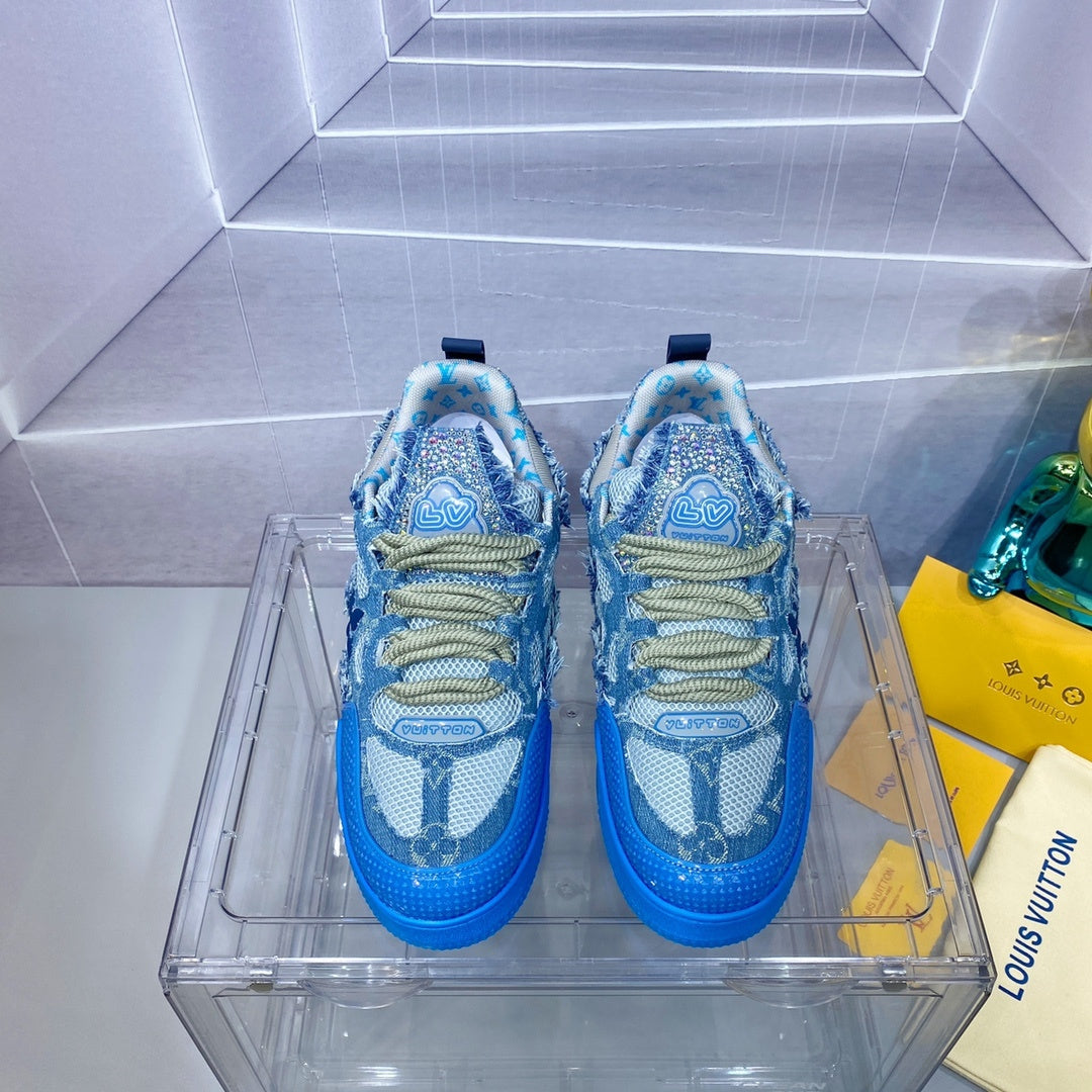 Louis Vuitton LV Ollie Sneaker - Blue Denim Paisley