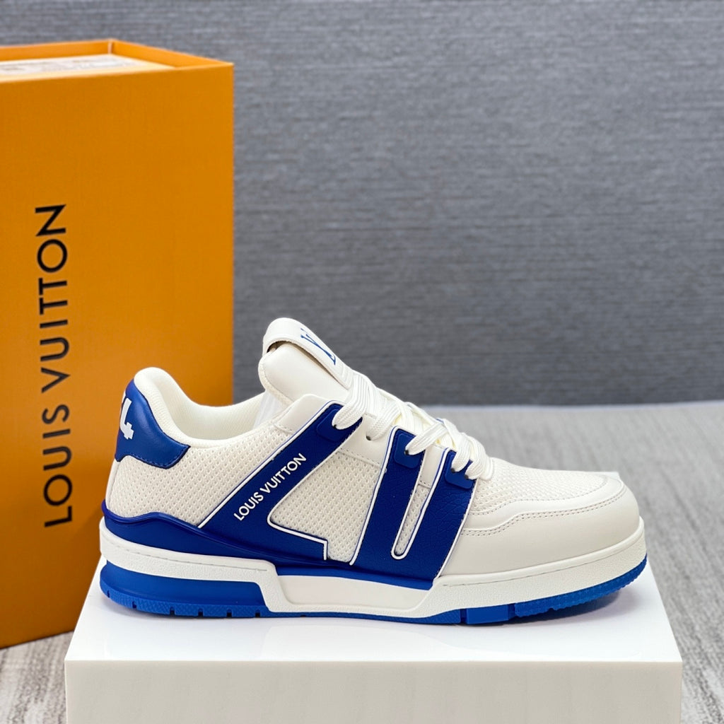 Louis Vuitton LV Trainer Sneaker - White/Royal Blue #54