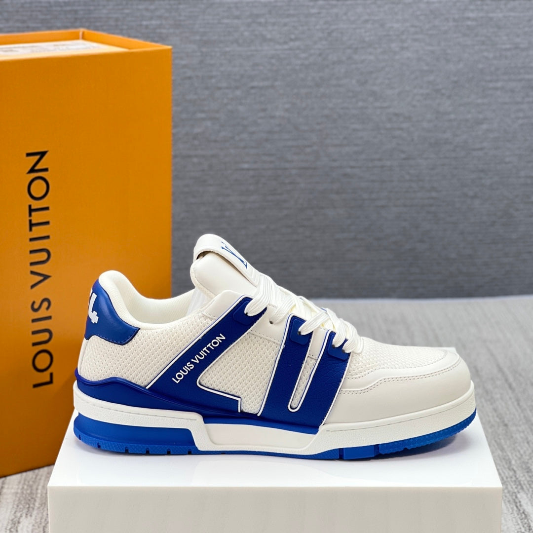Louis Vuitton LV Trainer Sneaker - White/Royal Blue #54
