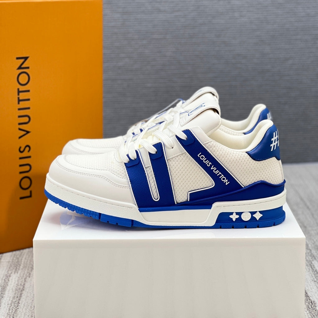 Louis Vuitton LV Trainer Sneaker - White/Royal Blue #54