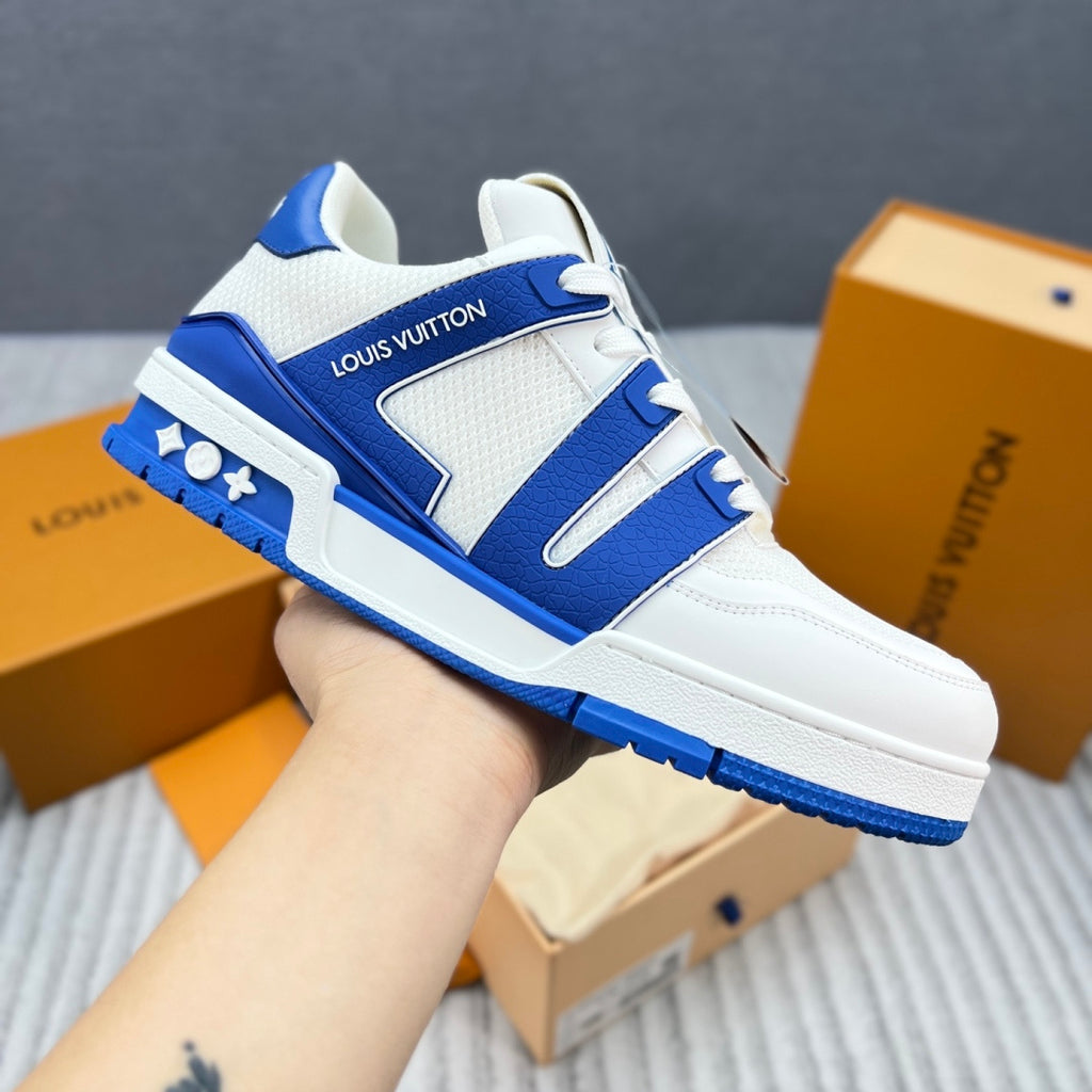Louis Vuitton LV Trainer Sneaker - White/Royal Blue #54