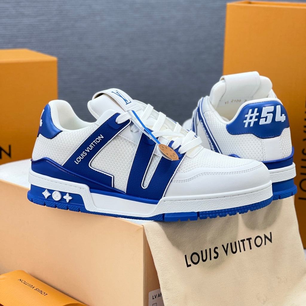 Louis Vuitton LV Trainer Sneaker - White/Royal Blue #54