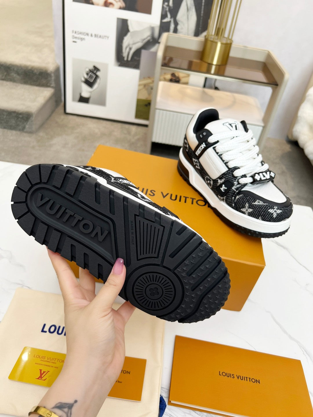 Louis Vuitton LV Trainer Sneaker - Black/White Monogram